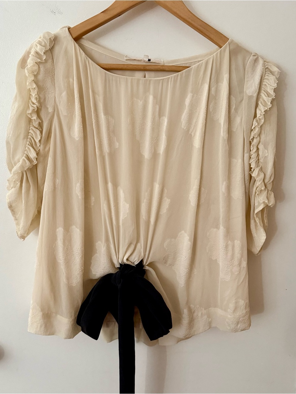 3.1 Philip Lim Vintage Silk Top Cream Size 4